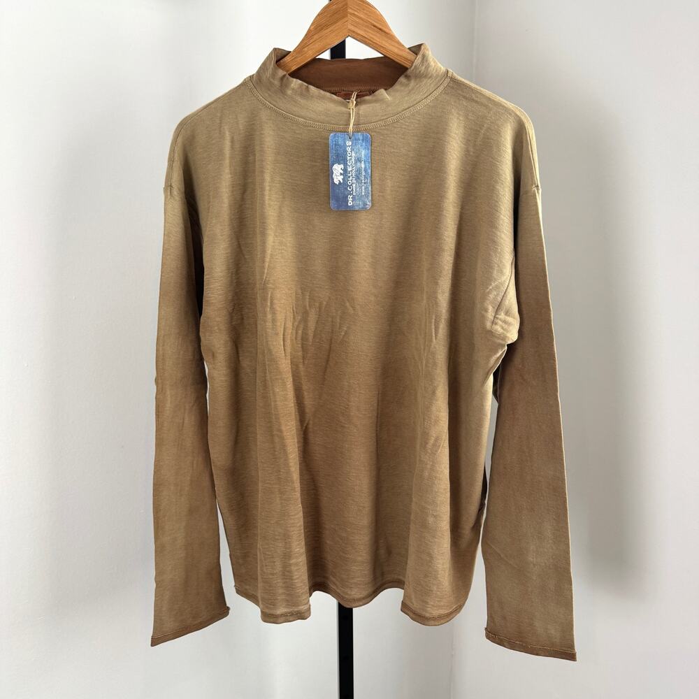 Dr. Collector's Recycled Cotton Sunfaded Craft Hammer Tee Shirt M NEW Brown LS